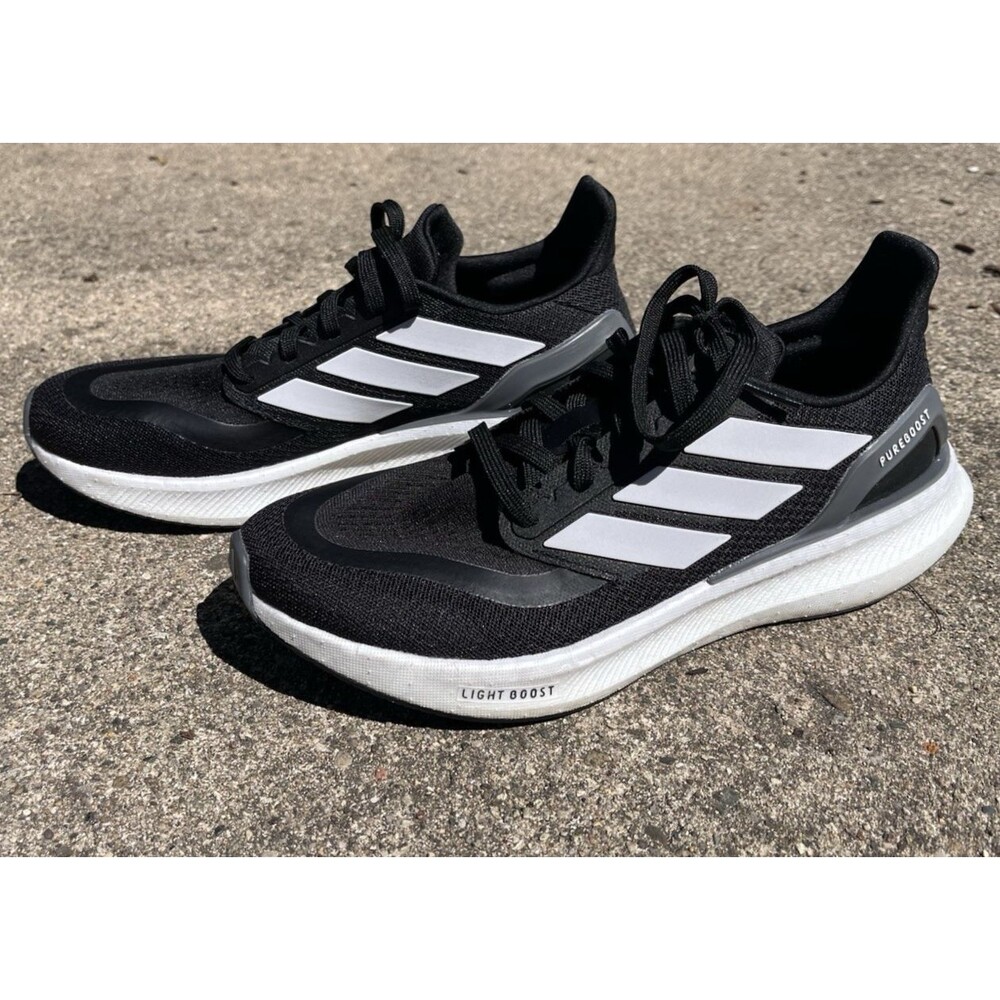 adidas Pureboost 5 Black White Womens Sz 8 Running Training Shoes Sneaker IF9201